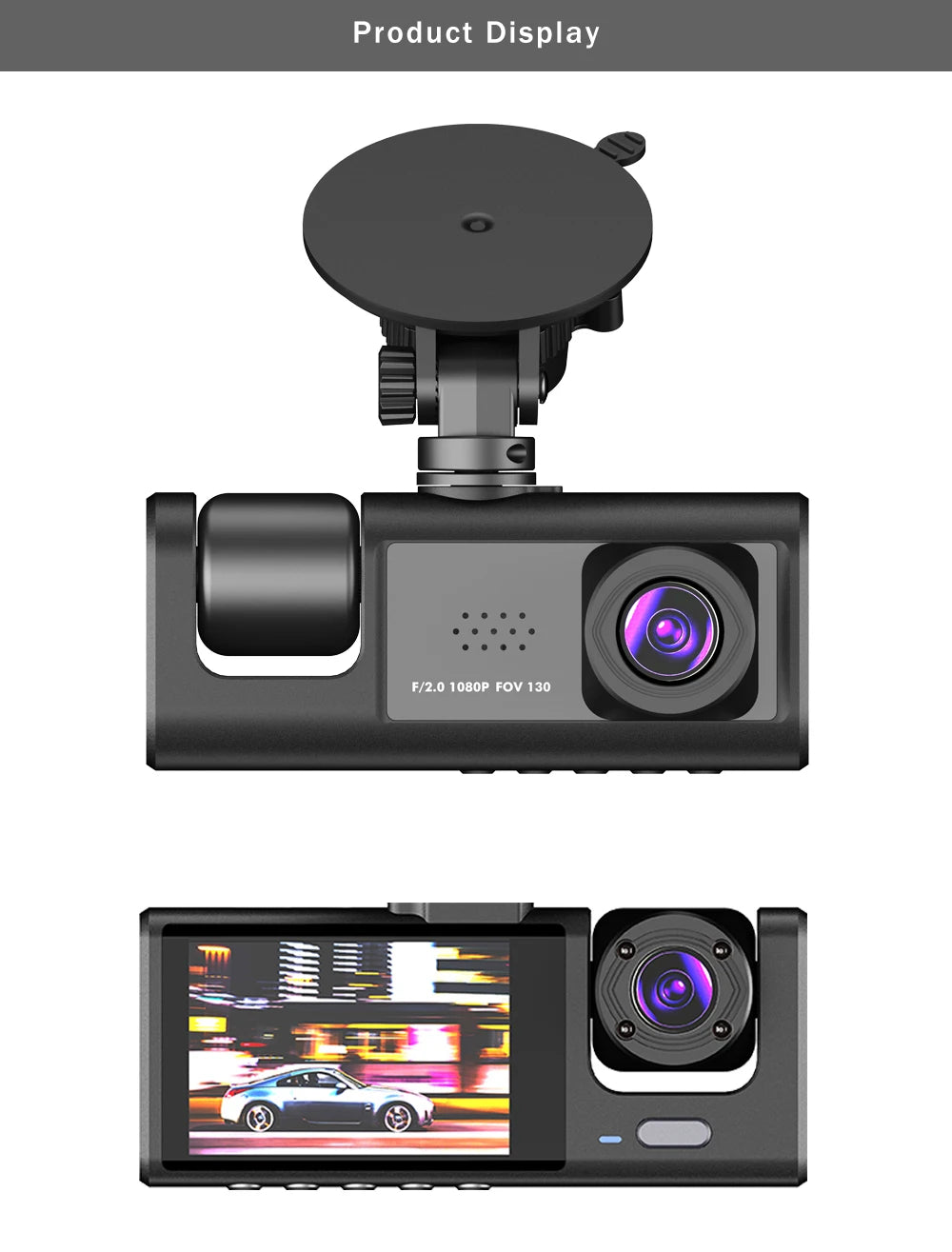 3 Channel Dash Cam HD 1080P 3-Lens Inside Vehicle  Car DVR Three Way Camera DVRs Recorder Video Registrator Dashcam Camcorder Road Master Precision Auto
