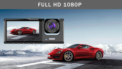 3 Channel Dash Cam HD 1080P 3-Lens Inside Vehicle  Car DVR Three Way Camera DVRs Recorder Video Registrator Dashcam Camcorder Road Master Precision Auto